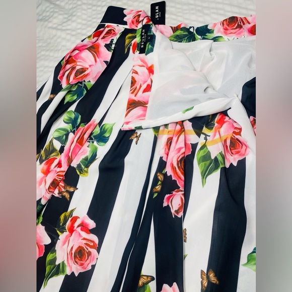 2 Piece Floral Striped / High Waisted Skirt with Top Women’s Small - Picture 3 of 10